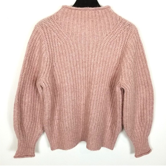 Madewell Sweaters - Madewell Womens Loretto Mockneck Pullover Pink Wool sweater